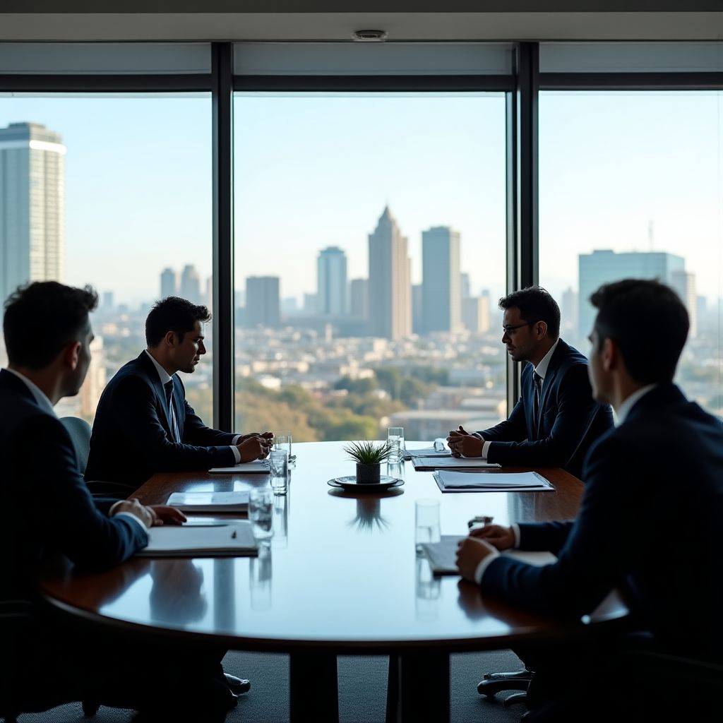 Reunión con clientes internacionales